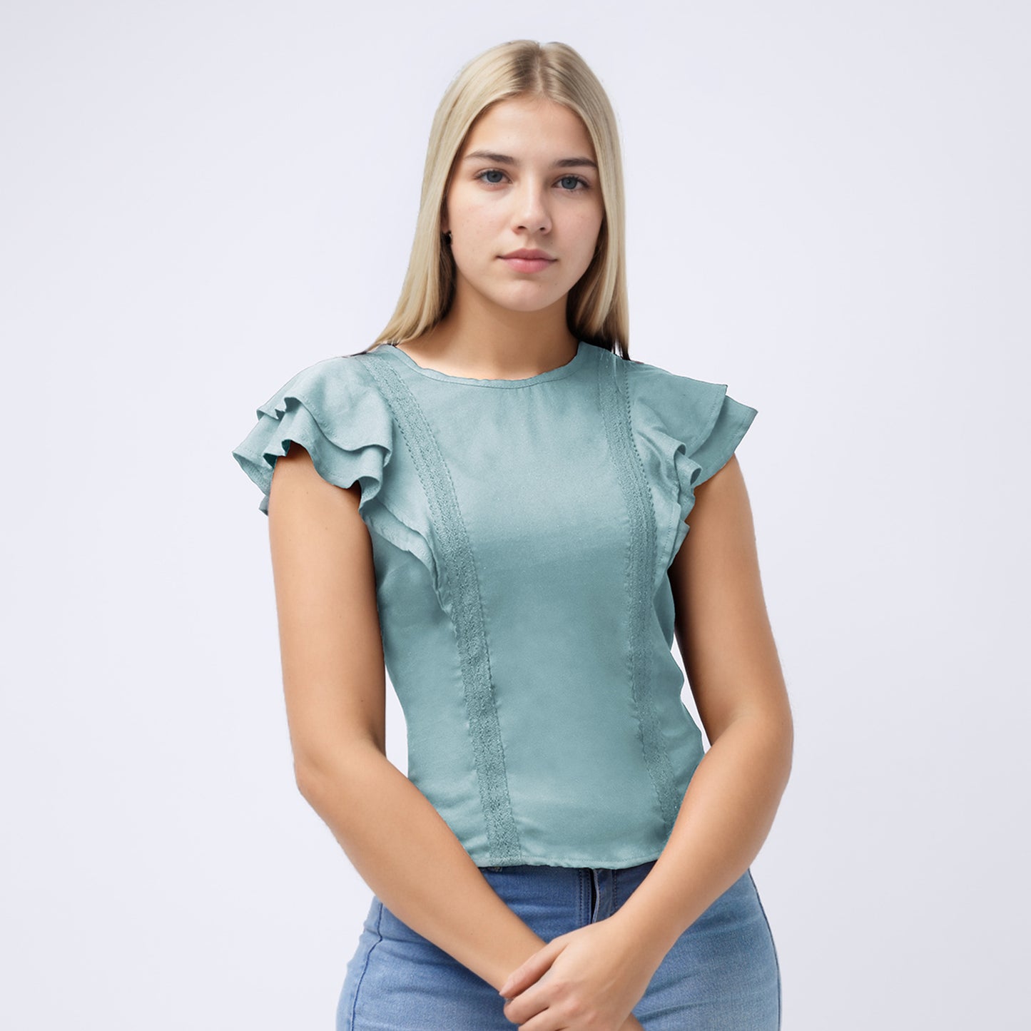 Blusa Mujer Verde Cemento