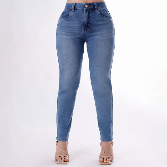 Jean Mom Fit Cintura Cristal