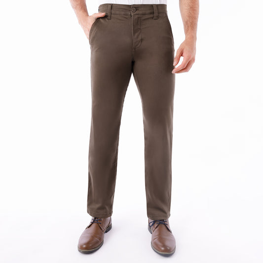 Pantalón Drill Hombre Satinado Regular Fit Castor - 230614