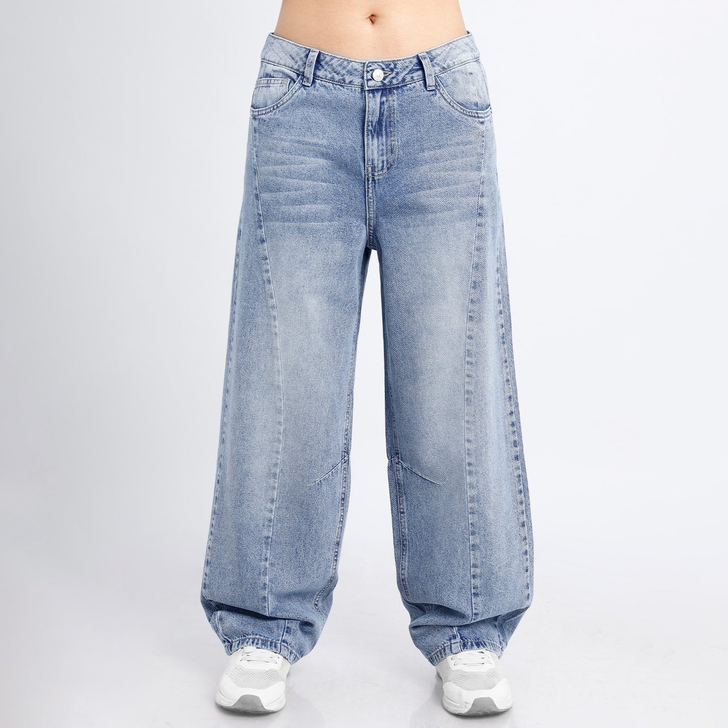 Pantalón Pamela Cintura Baggy Loose 1b Cristal Frosteado