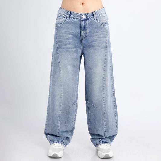 Pantalón Pamela Cintura Baggy Loose 1b Cristal Frosteado