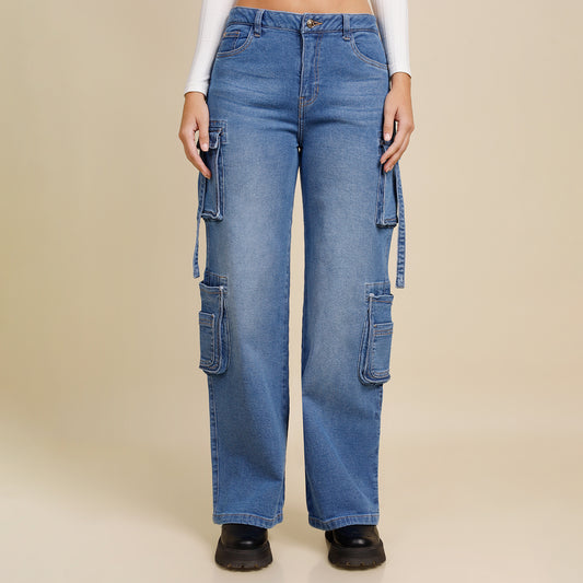 Pantalón Palazzo Cargo Cristal Moteado