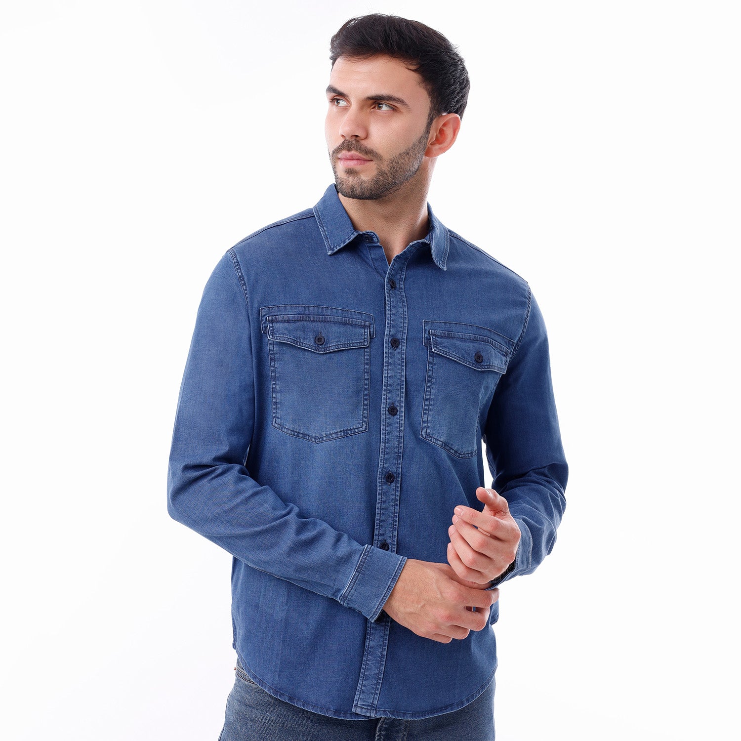 Camisas jeans sales para hombre