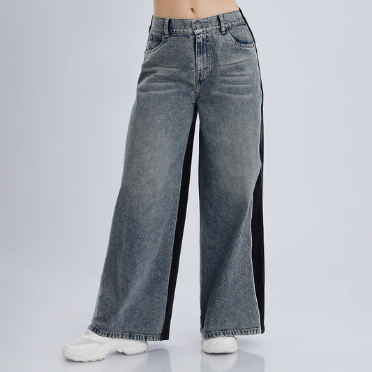 Jean Cintura Wide Loose Pepper Frosteado