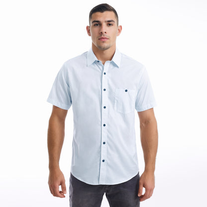 Camisa Slim Fit Est. Rombos Azules