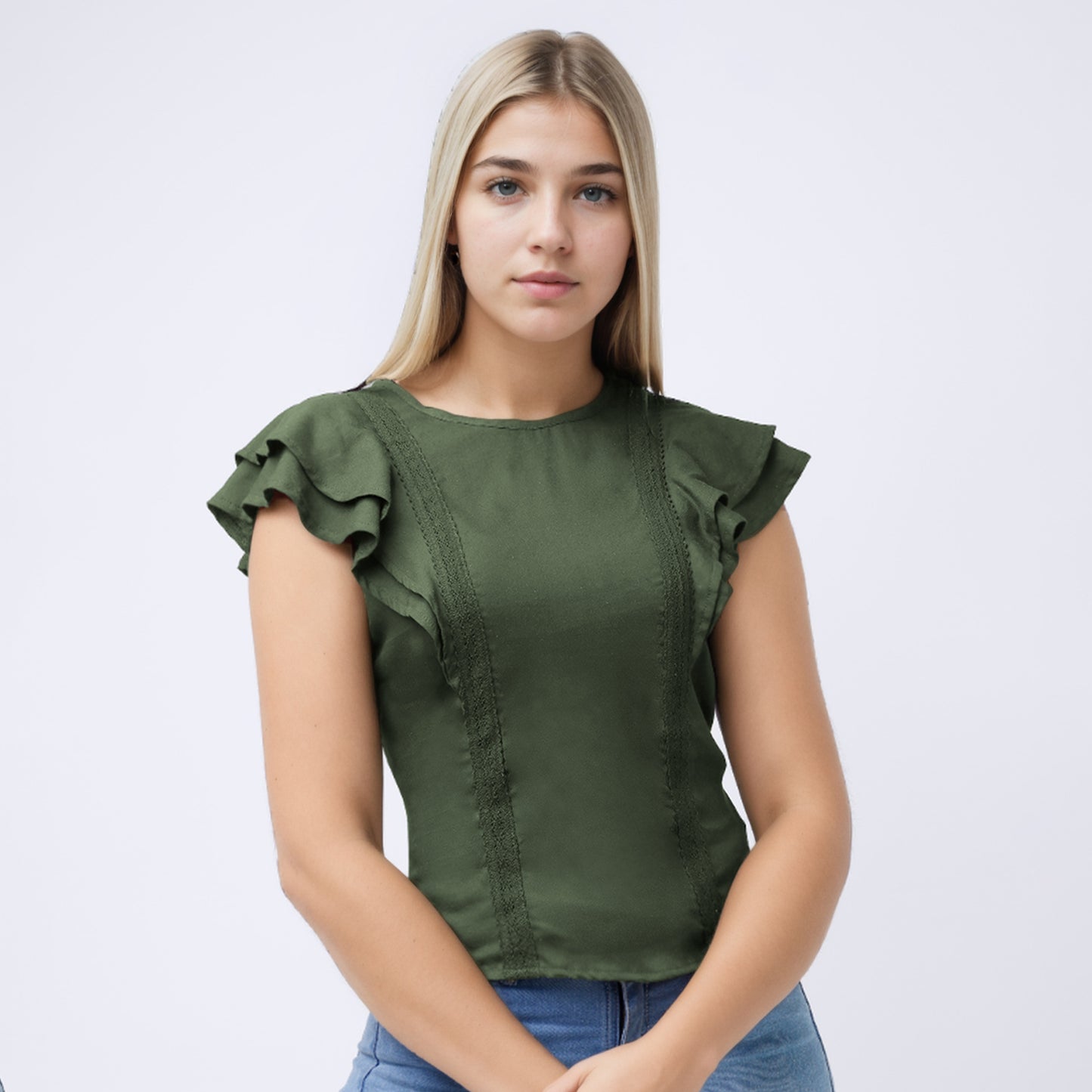 Cómo Combinar Blusa Outfit Blusa Verde Militar Y Jeans Mezclilla