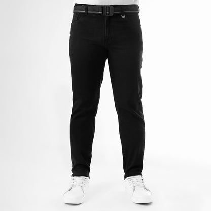 Jean Hombre Skinny Fit C/correa Negro