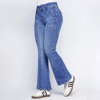 Pantalon Jean Cintura Flare