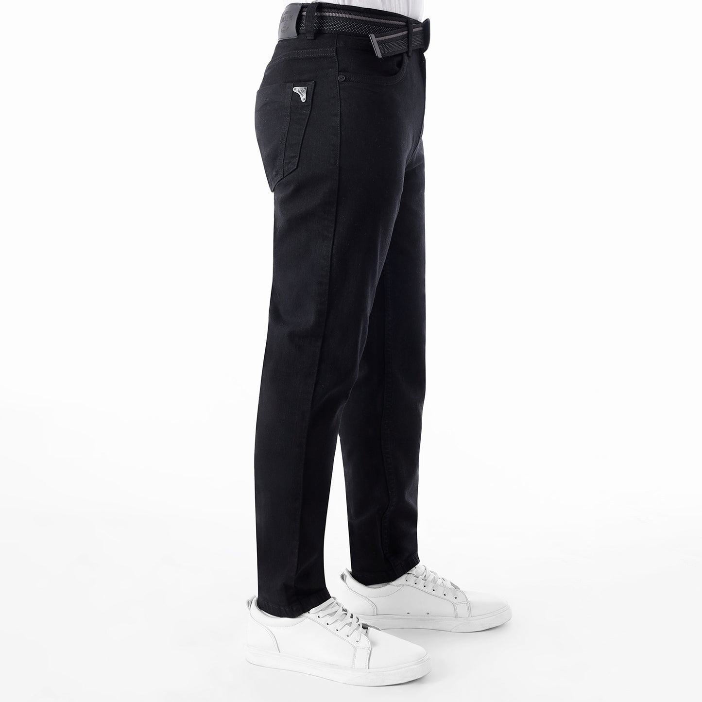 Jean Hombre Skinny C/correa Negro