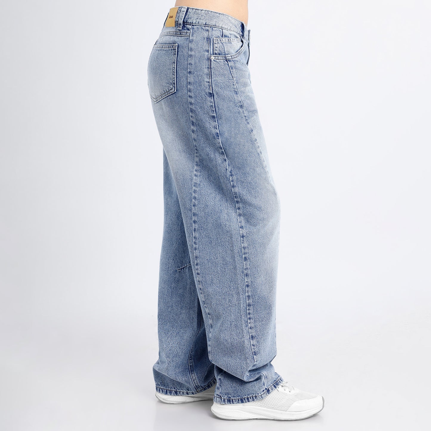 Pantalón Pamela Cintura Baggy Loose 1b Cristal Frosteado