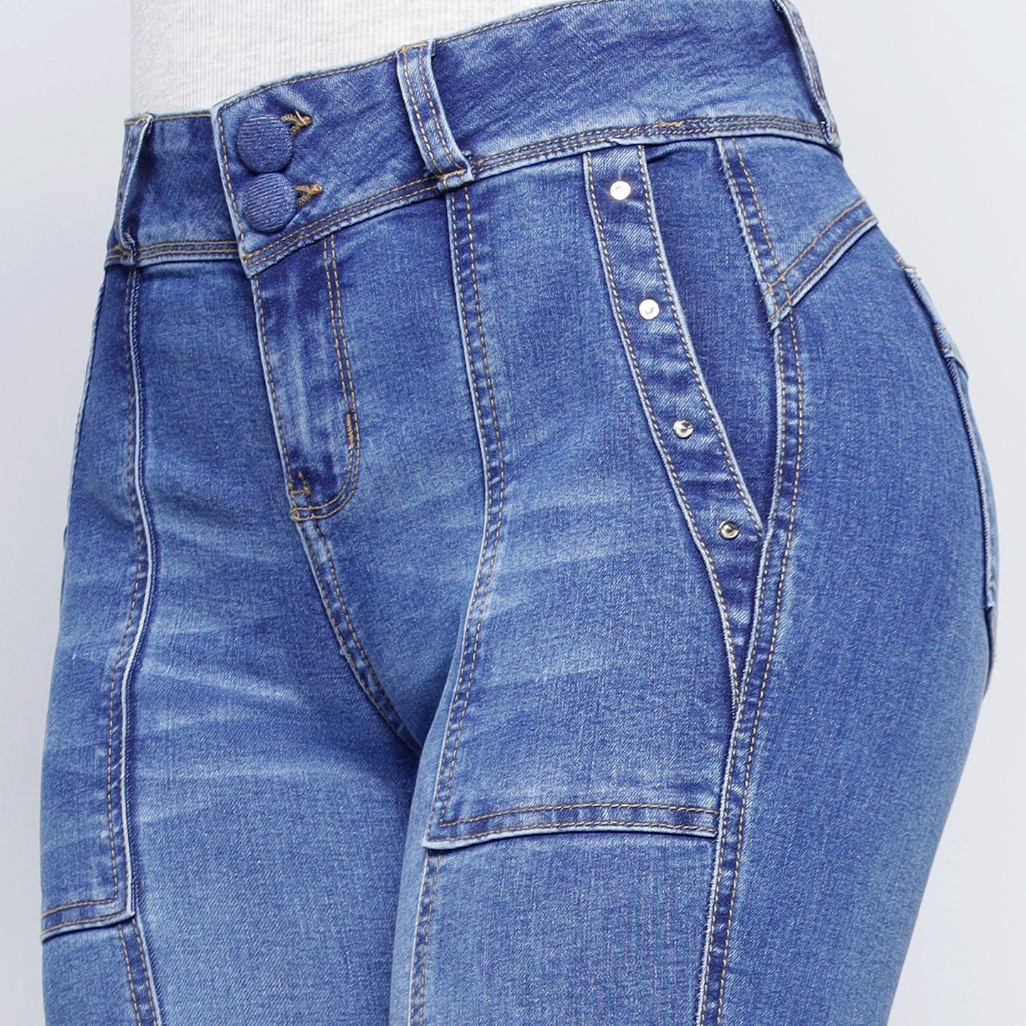 Pantalon Jean Cintura Flare