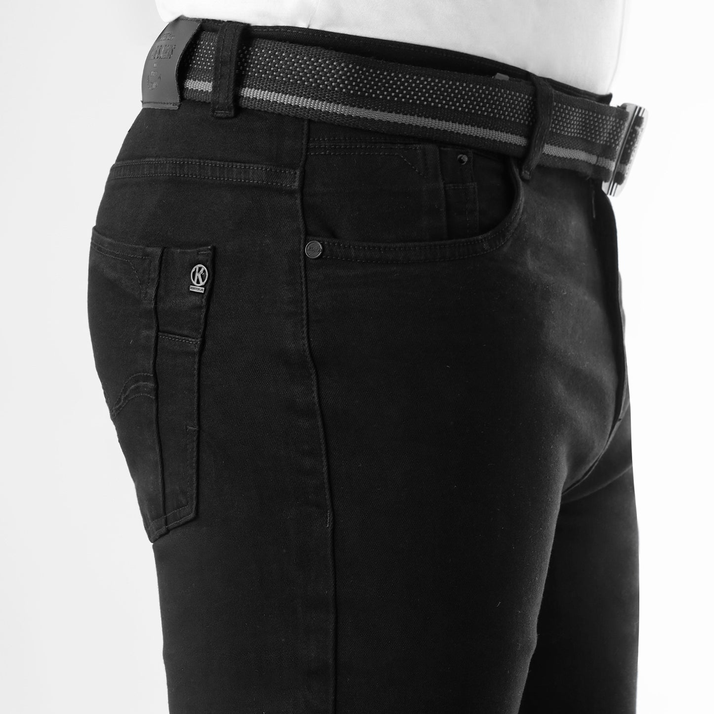 Jean Hombre Skinny Fit C/correa Negro