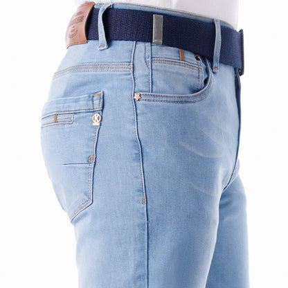 Jean Hombre Slim C/correa Celeste Cont.