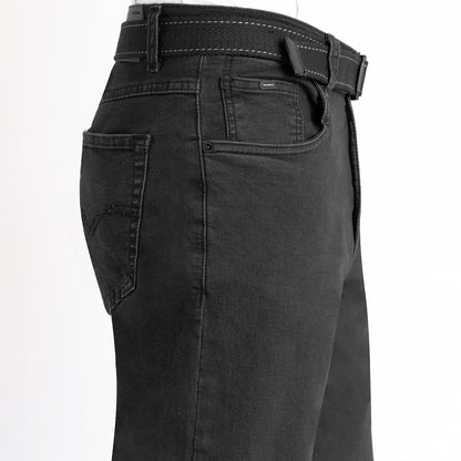 Pantalón de Caballero Regular Confort Premium con Correa - Negro