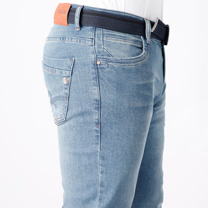 Jean Hombre Skinny Fit C/correa Cristal Cont. Maíz