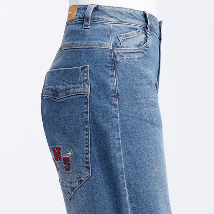 Jean Cintura Boyfriend Pepper Moteado