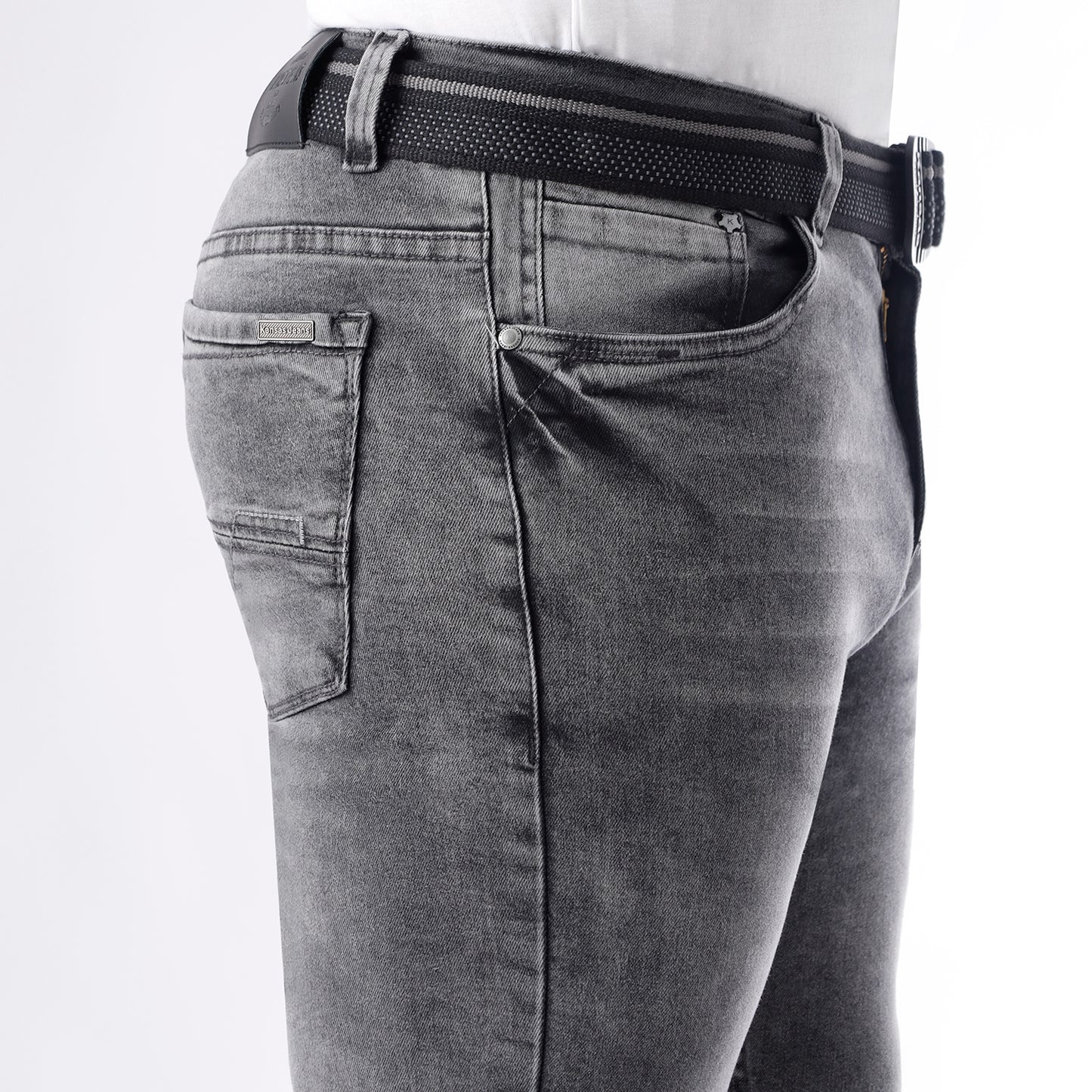 Jean Hombre Skinny Fit C/correa Plomo (stone)