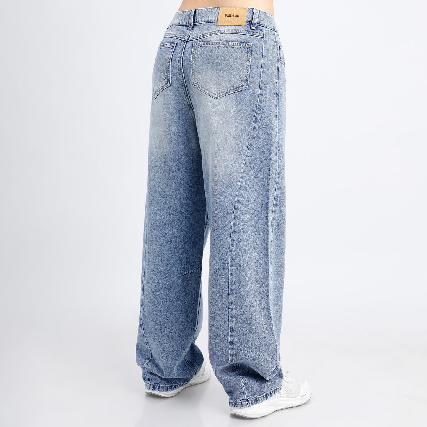 Pantalón Pamela Cintura Baggy Loose 1b Cristal Frosteado