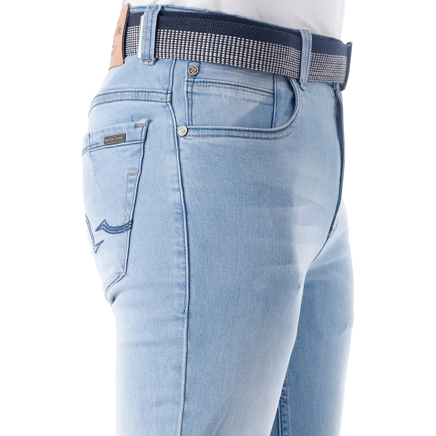 Jean Hombre Skinny C/correa Celeste