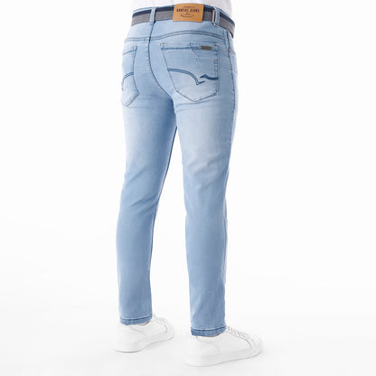 Jean Hombre Skinny C/correa Celeste