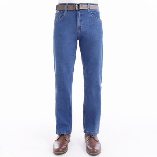 Pantalón de Caballero Regular Confort Premium con Correa - Cristal Contaminado