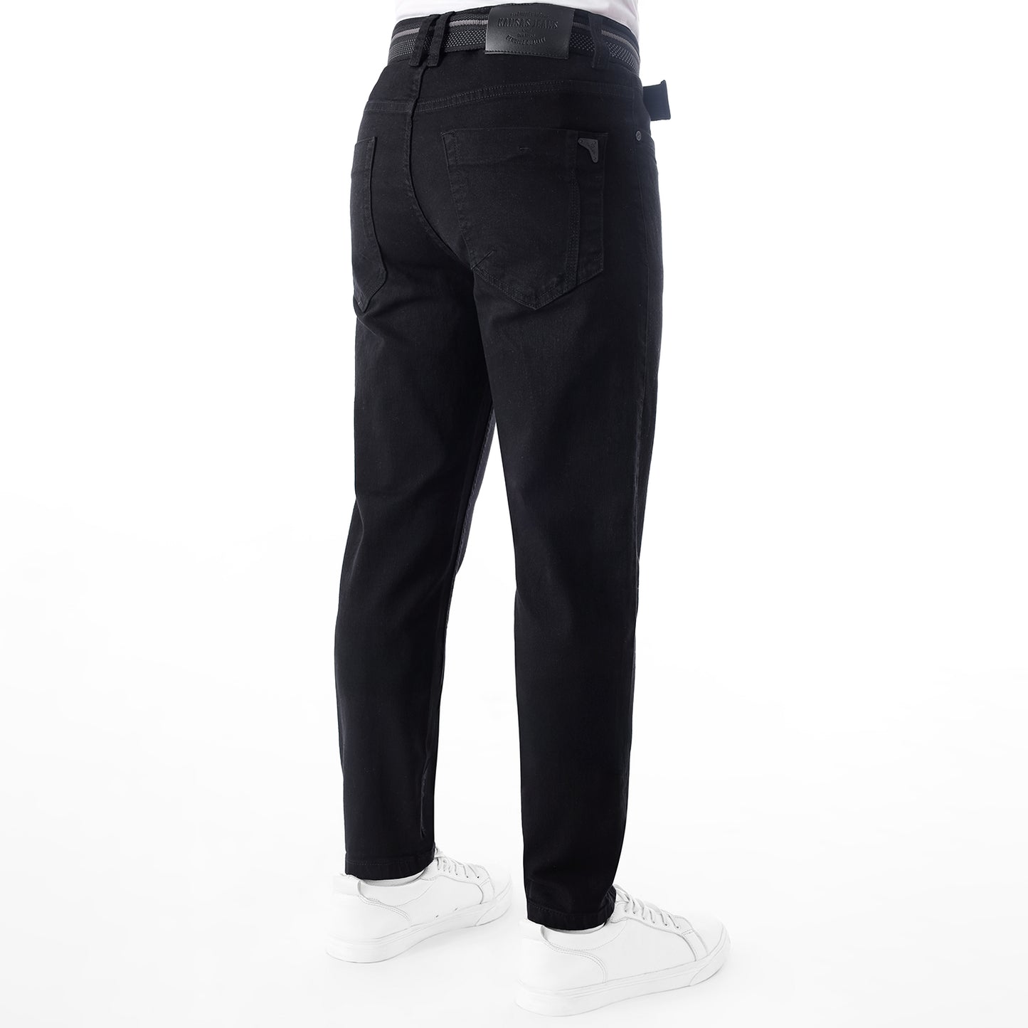 Jean Hombre Skinny C/correa Negro