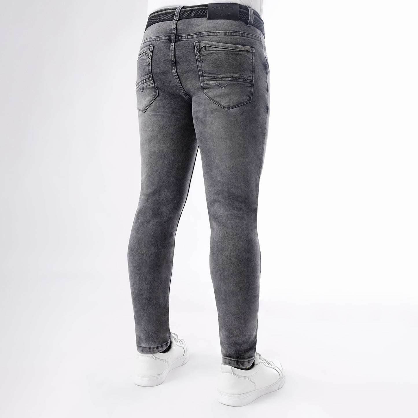 Jean Hombre Skinny Fit C/correa Plomo (stone)