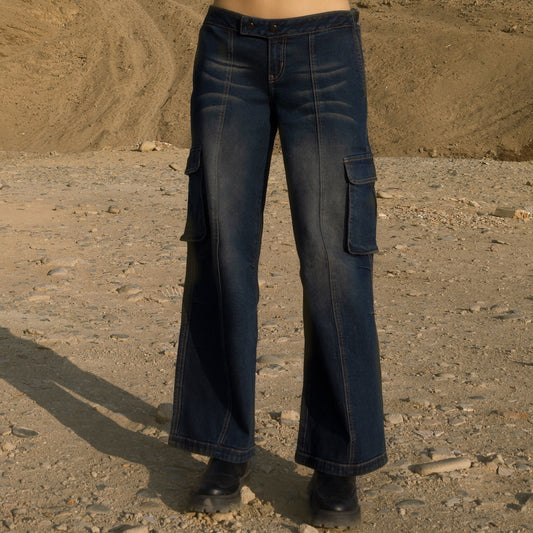 Jean Palazzo Cargo Cadera Pepper Frosteado