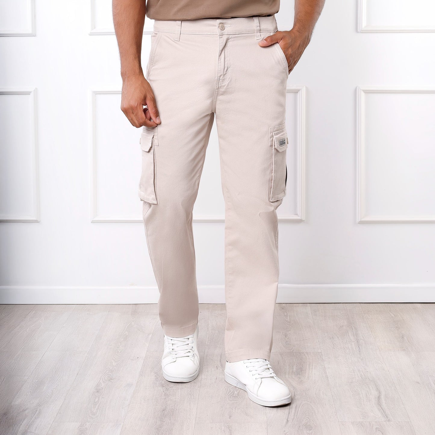 Pantalón de Caballero Cargo Loose Fit – Color Arena