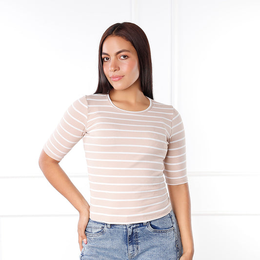 Polo Dama Escote Redondo  Burgundy