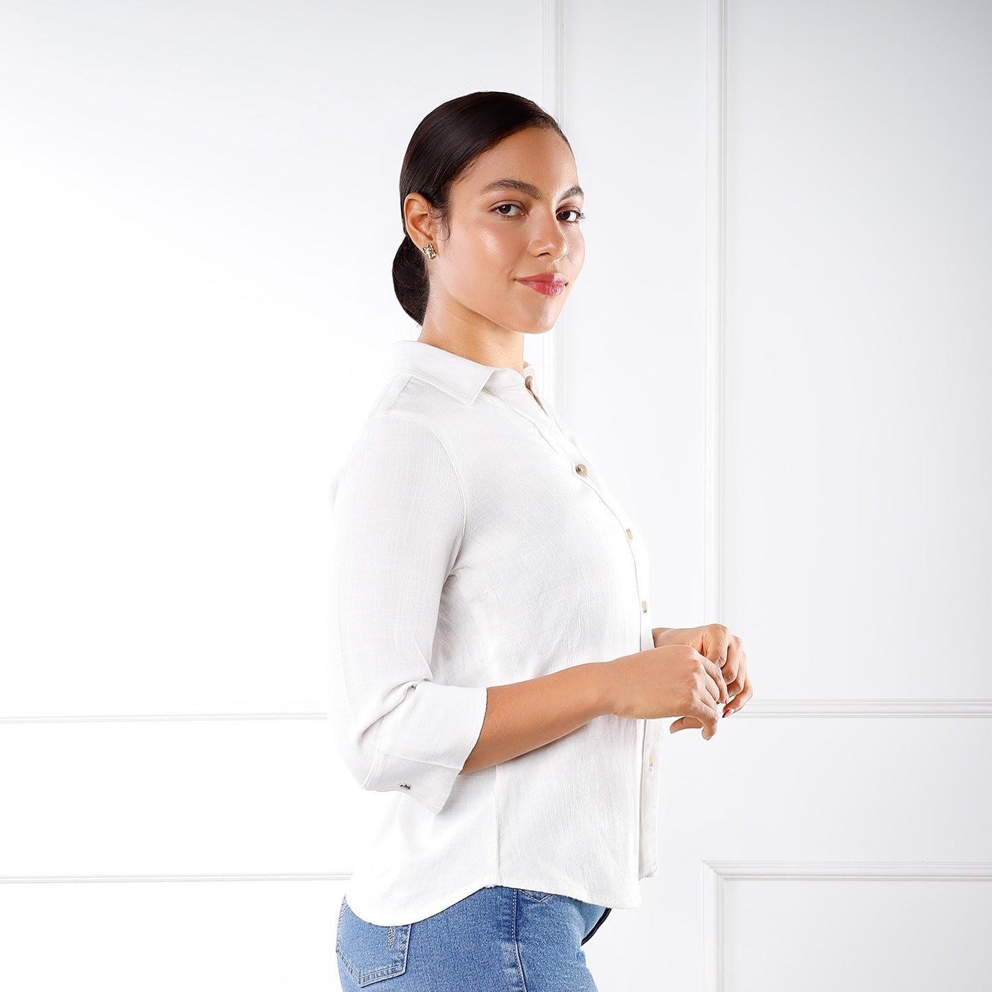 Blusa Dama Rose Manga 3/4 – Color Perla