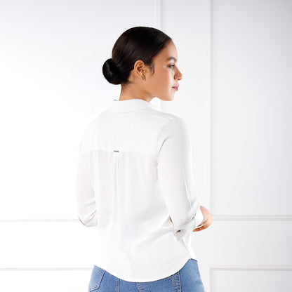 Blusa Dama Rose Manga 3/4 – Color Perla