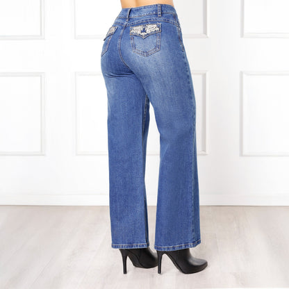 Pantalón Dama Connie Cintura Wide Leg