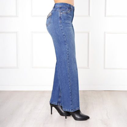 Pantalón Dama Connie Cintura Wide Leg