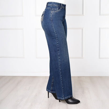 Pantalón Dama Kendra Cintura Wide Leg