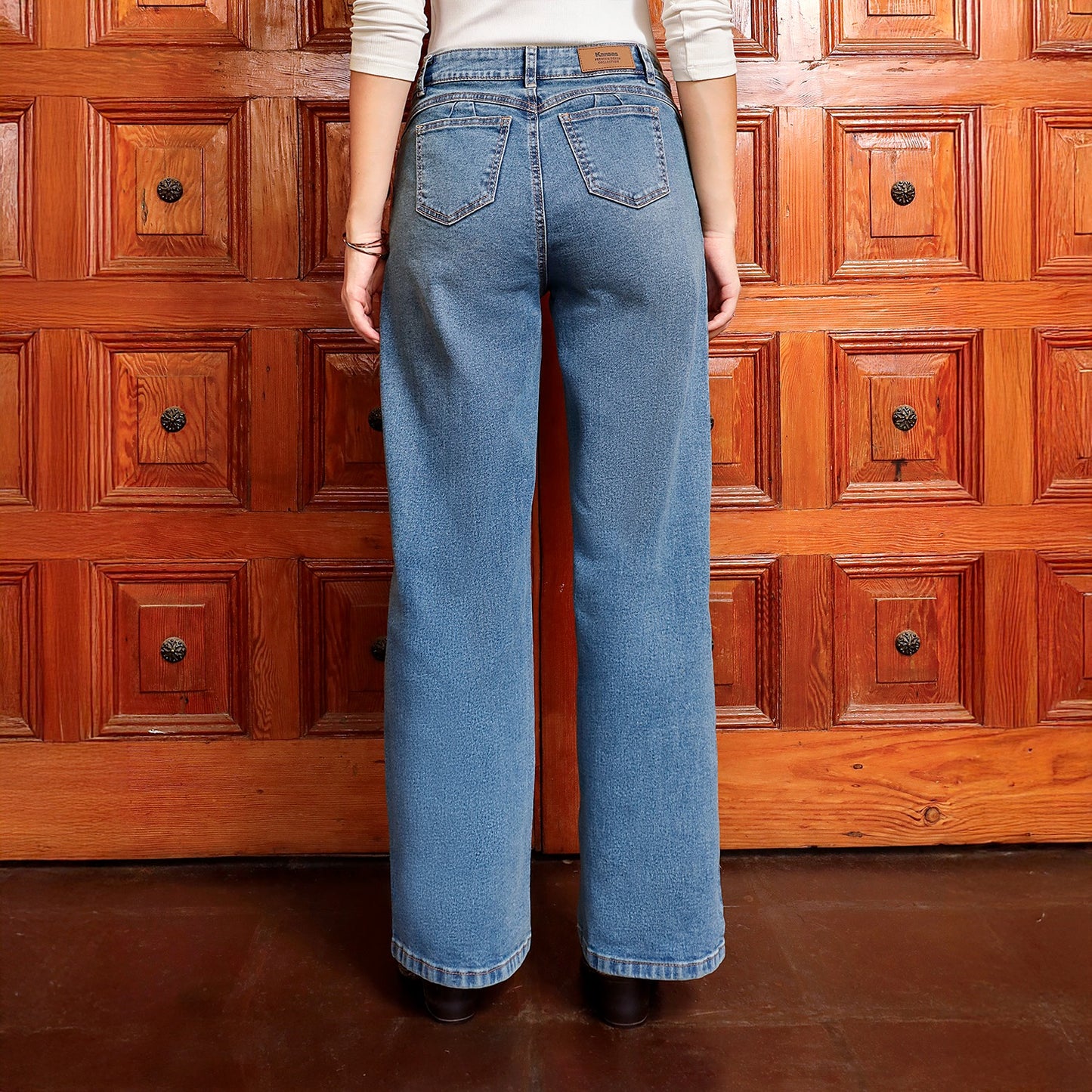 Pantalón Dama Gail Cintura Wide Leg 2 Botones