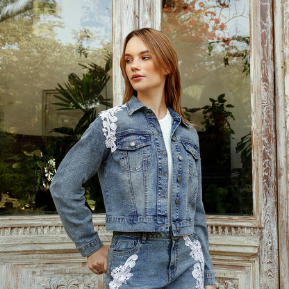 Casaca Dama Cheyenne Denim con Encaje