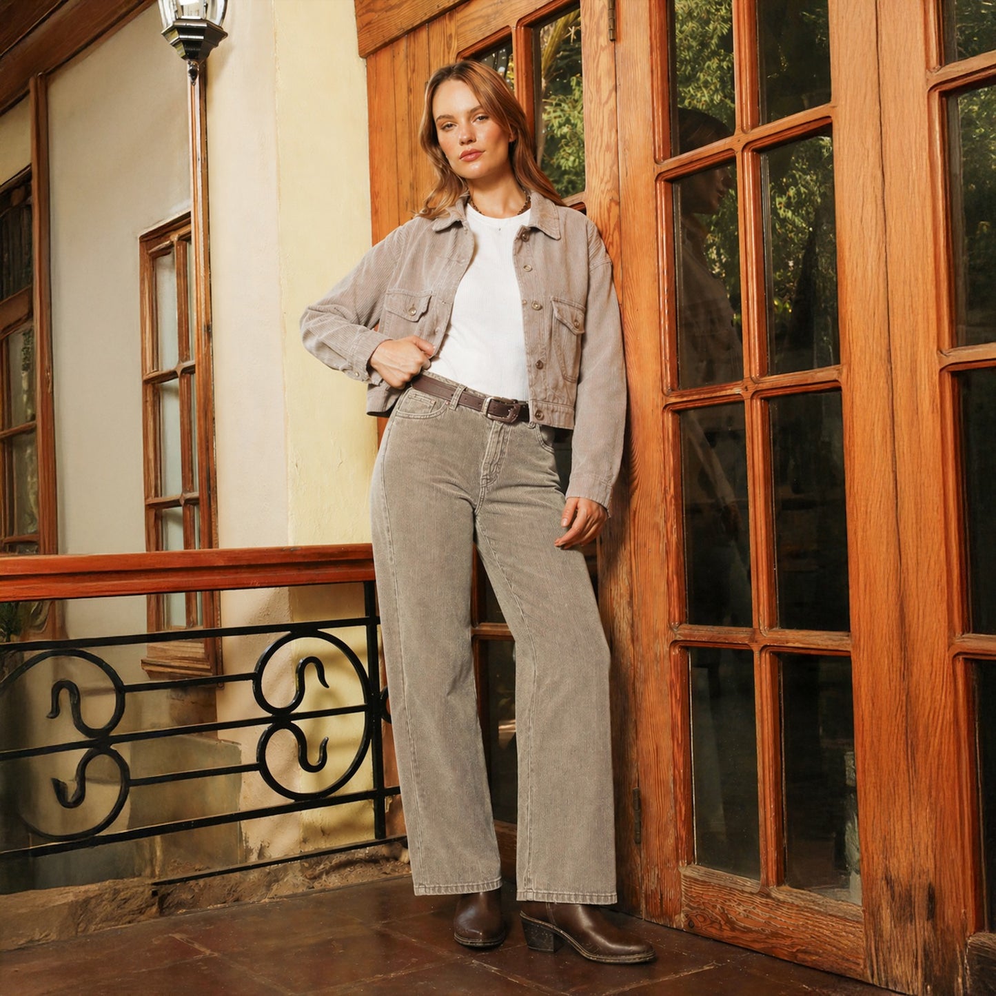 Casaca Dama Holly Corduroy – Color Beige