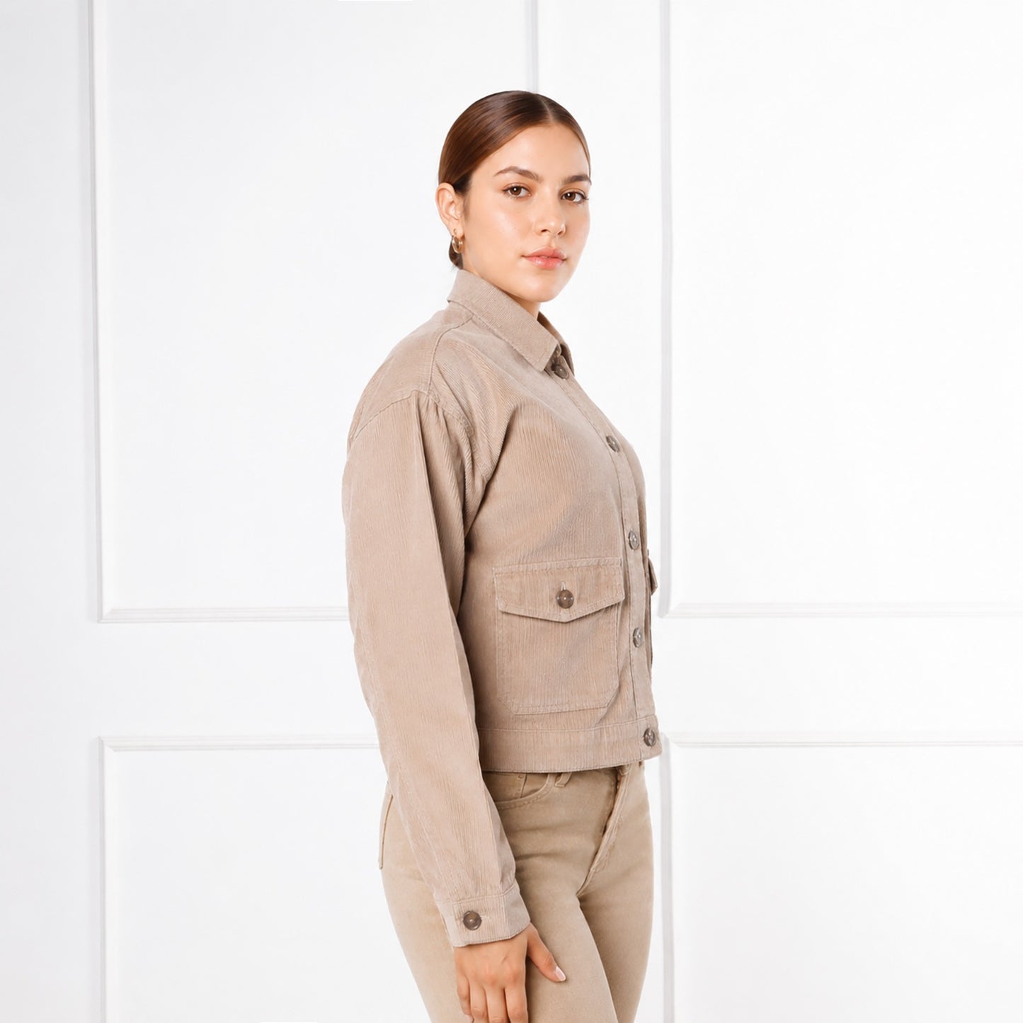Casaca Dama Holly Corduroy – Color Beige