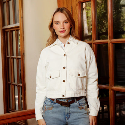 Casaca Dama Holly Corduroy – Color Ecru