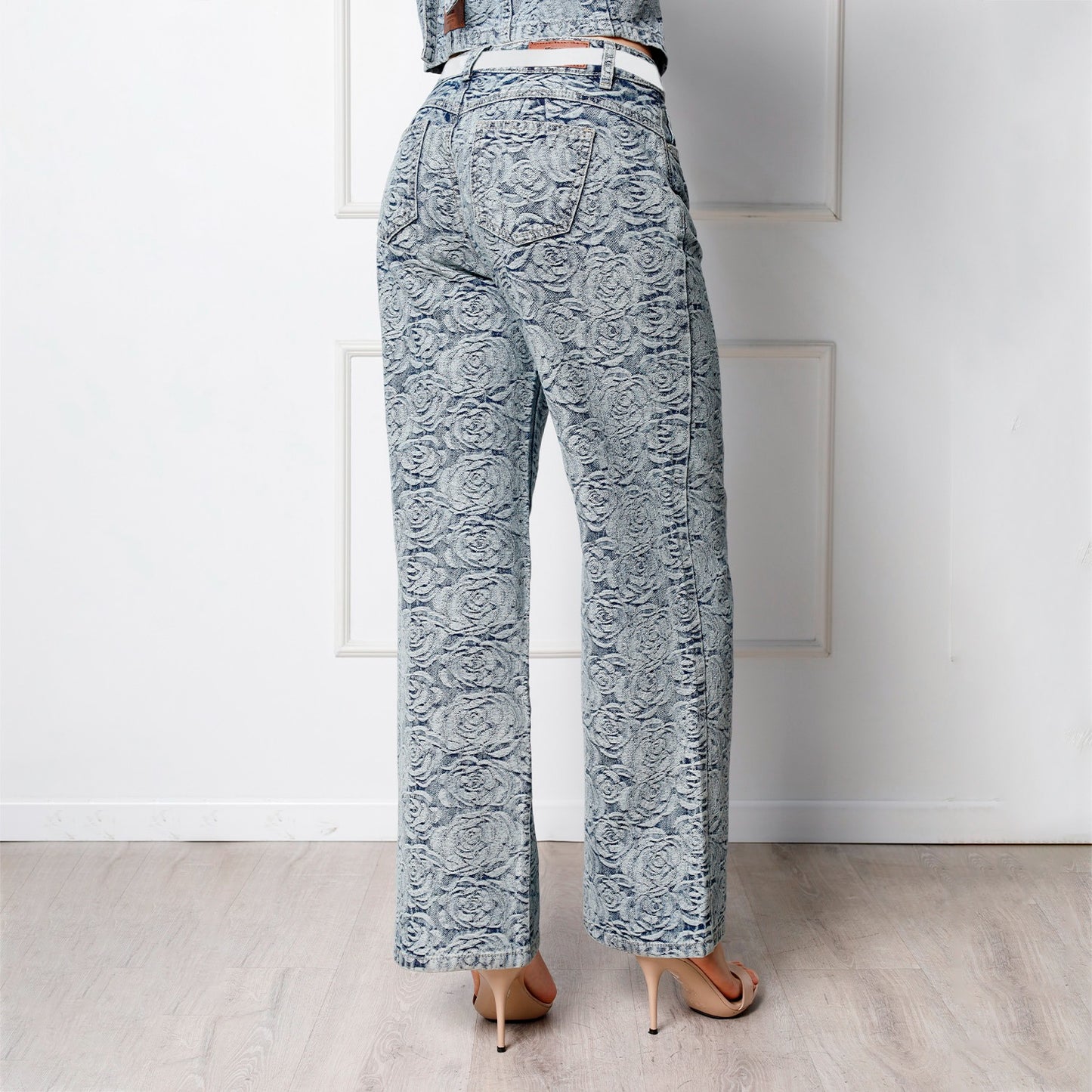 Pant. Dama Alba Cintura Wide Leg C/Correa