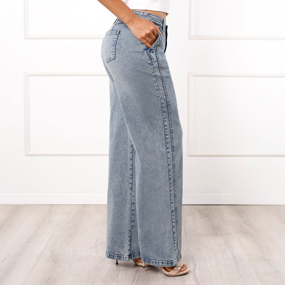 Pantalón Dama Aria Cintura Wide Leg
