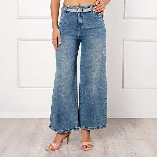 Pantalón Culotte  Lizza Con Bordado