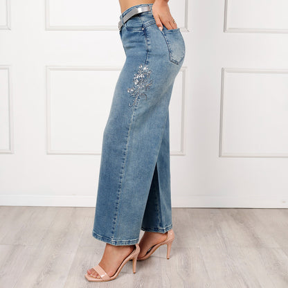 Pantalón Culotte  Lizza Con Bordado